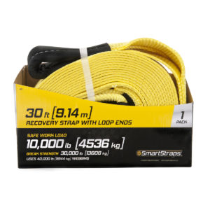 Stay There 3'' × 20ft Tow Recovery Strap Heavy Duty with 30,000 lb Capacity-Eme 